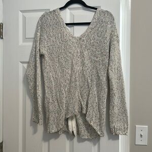 Vintage Havana multicolor oversized sweater with back zipper accent